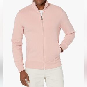 Amazon Essentials Men's Light Pink Hoodie mock neck  size XS